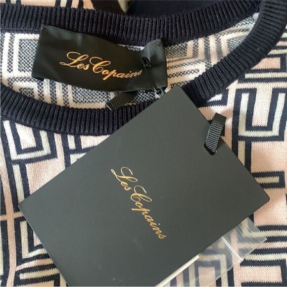 Les Copains Pink Logo Wool Sweater | Size 6 - Picture 11 of 12